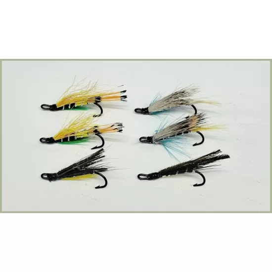 6 Salmon Doubles - Green Highlander, Blue Charm and Monkey