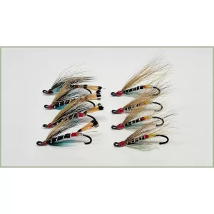 8 Salmon Singles - Black Doctor and Silver Doctor