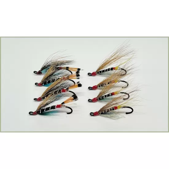 8 Salmon Singles - Black Doctor and Silver Doctor