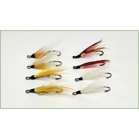 8 Salmon Singles - Ann Greenway, Garry Dog, Freemans Fancy, Polar White