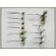 12 Mixed Barbless Mayflies, Grey, Green & Spent