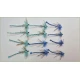 12 Barbless Teal and Royal Blue Dragon Fly