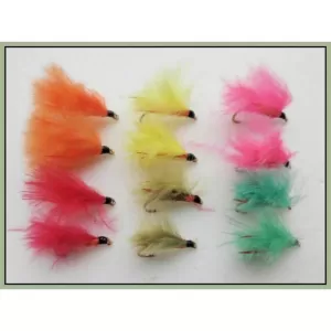 12 Mini Cormorant Flies - mixed