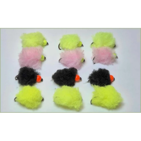 12 Barbless Hothead Eggstacy Blobs