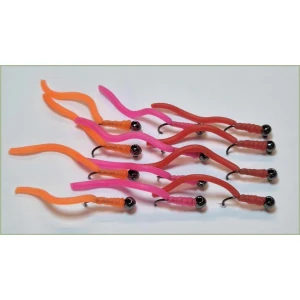 12 Barbless Tungsten Bead Squirminator