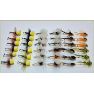 36 Barbless Dink and Nymph Flies - 3 Types