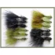 12 Barbless Goldhead Flash Damsels - Olive & Black