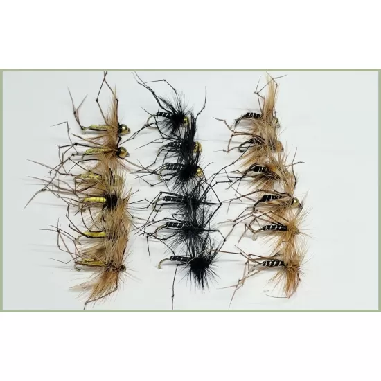 18 Daddy Longlegs - 6 Patterns - Black and Naturals