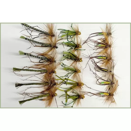 18 Daddy Longlegs - Lime Tip, Olive Flexi and Olive Detached