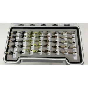 40 Boxed Barbless Goldhead Nymph - Hares Ear, Pheasant Tail, Olive and Black