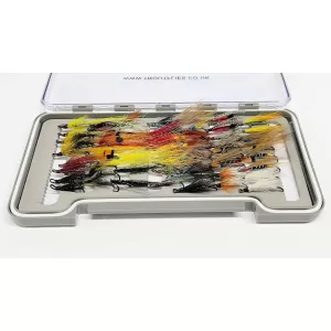 48 Single and Double Hook Salmon Flies - Boxed Set