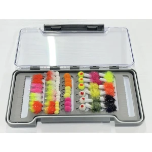 43 BARBLESS Mixed Egg / Blob Flies, Named in description