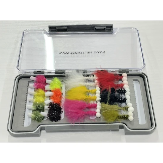 24 Barbless Booby and FAB flies  - Boxed Set