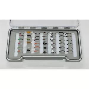 42 Barbless Buzzers- Goldhead and Unweighted Box Set named patterns