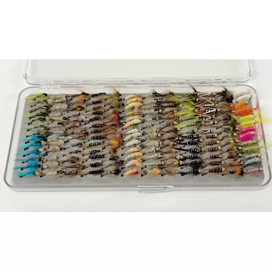156 Nymph Box Set - Goldhead and Unweighted  (slimline box included)