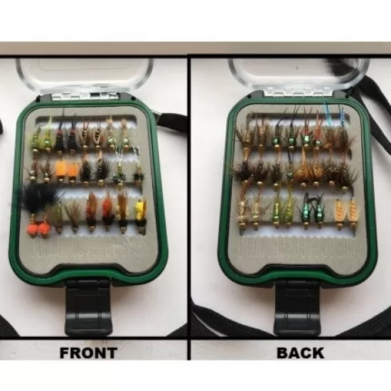 48 Barbless Goldhead Nymphs (Lanyard box included)