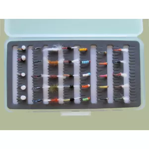 35 Buzzer Flies in a Slimline box - Slot Foam