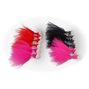 12 Booby Trout Flies Pink ,Black and Red