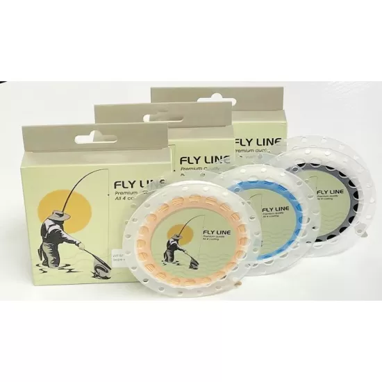Three pack of Troutflies Fly line with Backing attached
