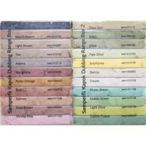 Kapok Dry Fly Dubbing FULL COLLECTION Dispenser