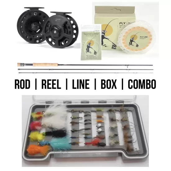 Super Combo - Rod, Reel, Backing, Line, Leader and Flies