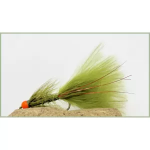Red Hothead Flash Damsel - Olive /Red