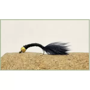 12 Goldhead Copper Wire - Orange and Black Marabou