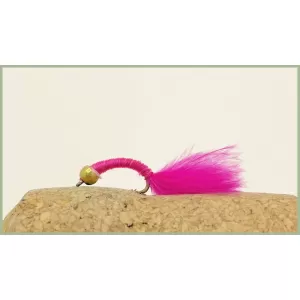 Goldhead Copper Wire buzzer - Pink Marabou