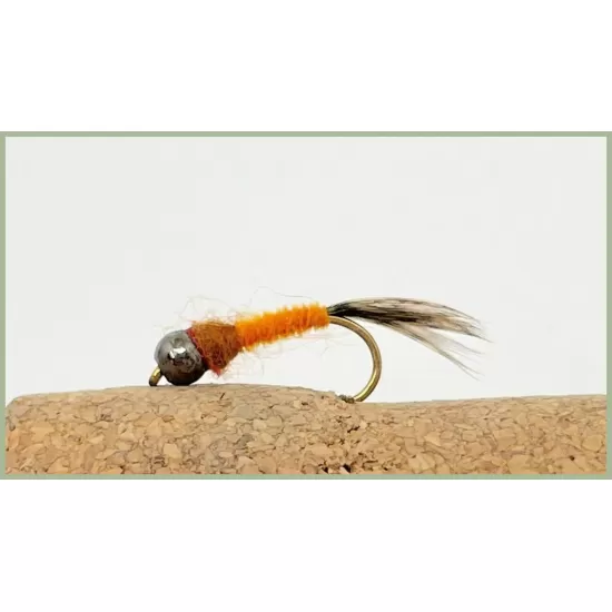 12 Tungsten Bead Quill Nymph - Golden & Olive quills