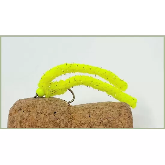 Hot Head Two Tail Mop Fly - Chartreuse