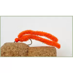 Hot Head Two Tail Mop Fly - Orange