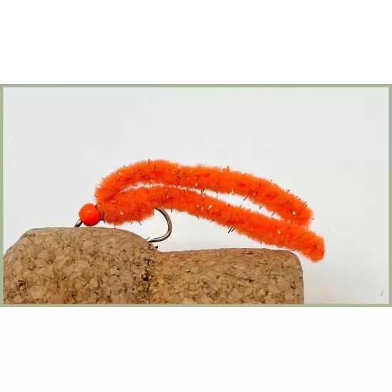 Hot Head Two Tail Mop Fly - Orange
