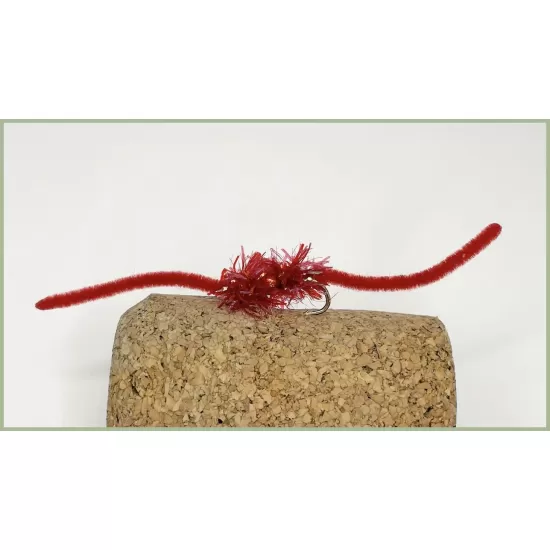 Goldbead Red Chenille Worm