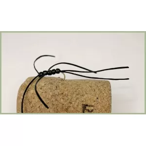 Barbless Black Spandex Spider - (beaded apps)