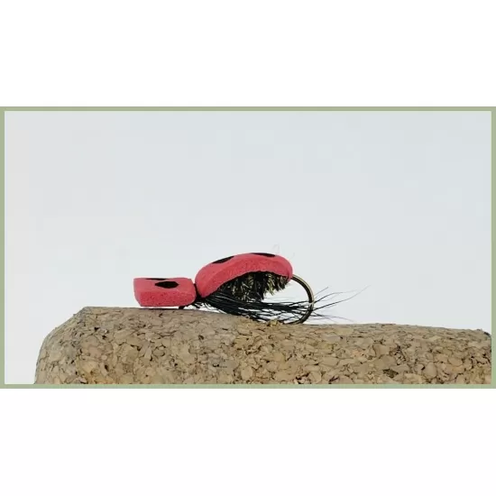 18 Dry Flies - Beetles and Foam Ants inc Hi Viz, Ants and Lady