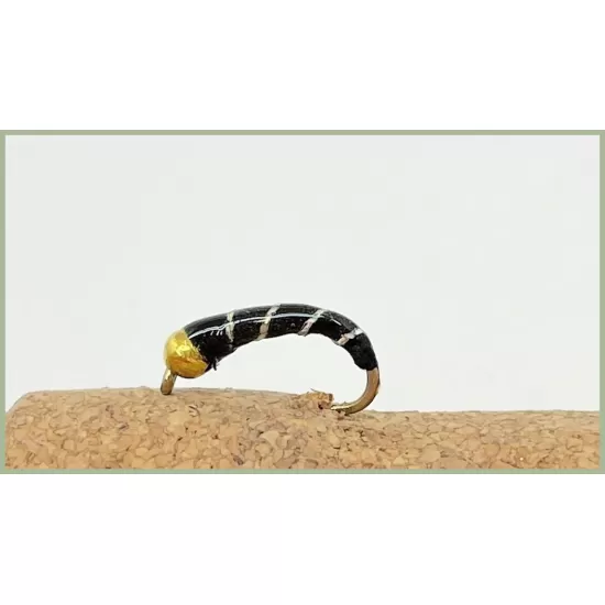 Goldhead Black Zebra Midge