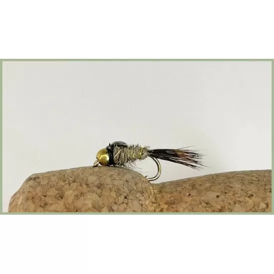 18 Barbless Goldhead Nymph  Flies -  Hares Ear, Copper John,Pheas Tail