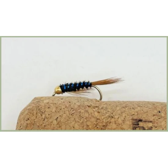 Barbless Goldhead Blue Diawl Bach
