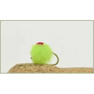 Barbless Chartreuse Red Spot Egg