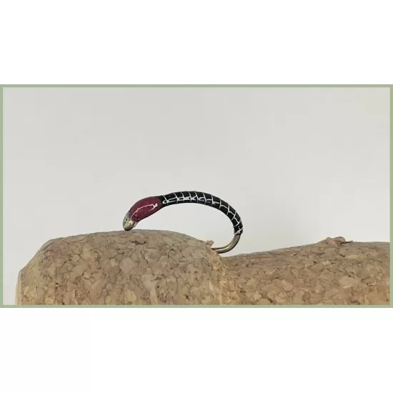 12 Barbless Epoxy Buzzer - Redhead,Black & Olive