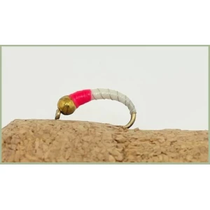 Barbless Goldhead White/Pink Okey Dokey