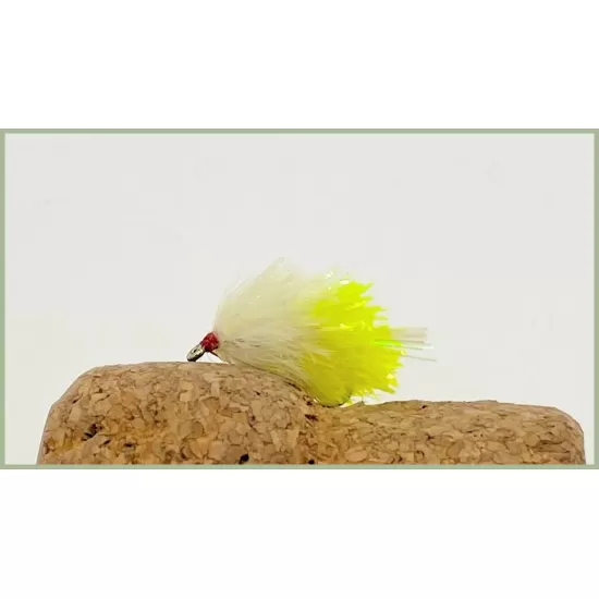 Barbless White / Chartreuse Blob - UV Tail
