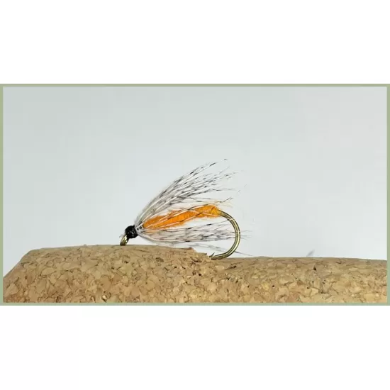 18 Wet Flies - Snipe & Purple ,Part & Orange, Yellow & Dove