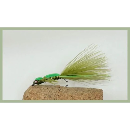 Barbless Floating Foam Back Damsel - Olive