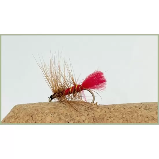 12 Dry Flies - Black Spider,Black Red Gnat, Soldier Palmer