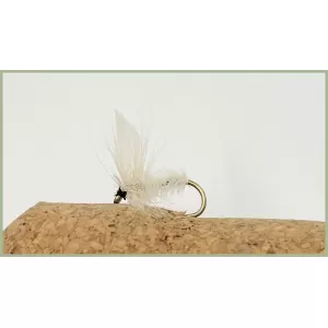 12 Barbless Dry Flies - White Moth and Caenis