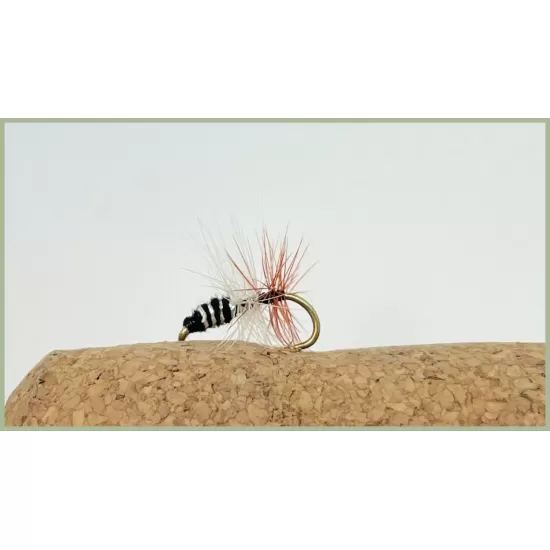 12 Dry Flies - Leckford Professor, Brown Palmer, Caperer