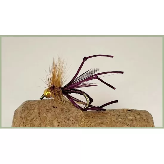 12 Flexi Daddy Long Legs - Orange, Black, Olive & Claret