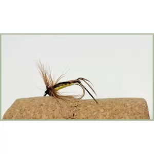 12 Barbless Hoppers - Claret, Olive & Yellow