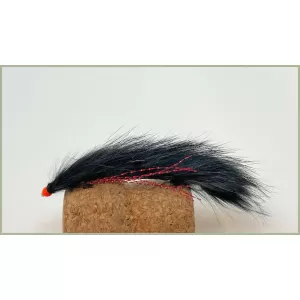 Barbless Hothead Black Red Flash Snake (Zonker)